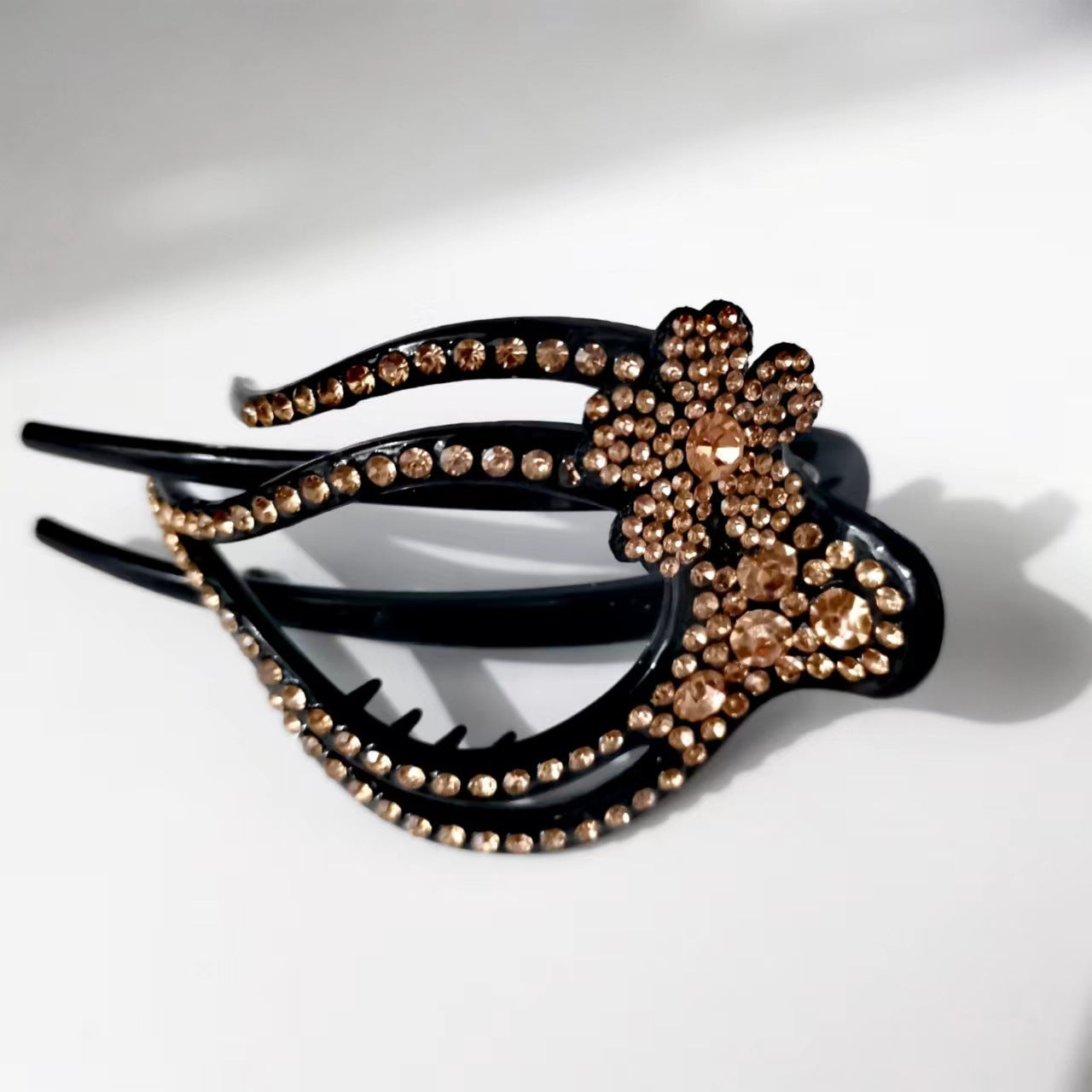 Wholesale Large Rhinestone Hair Clip with Three Teeth